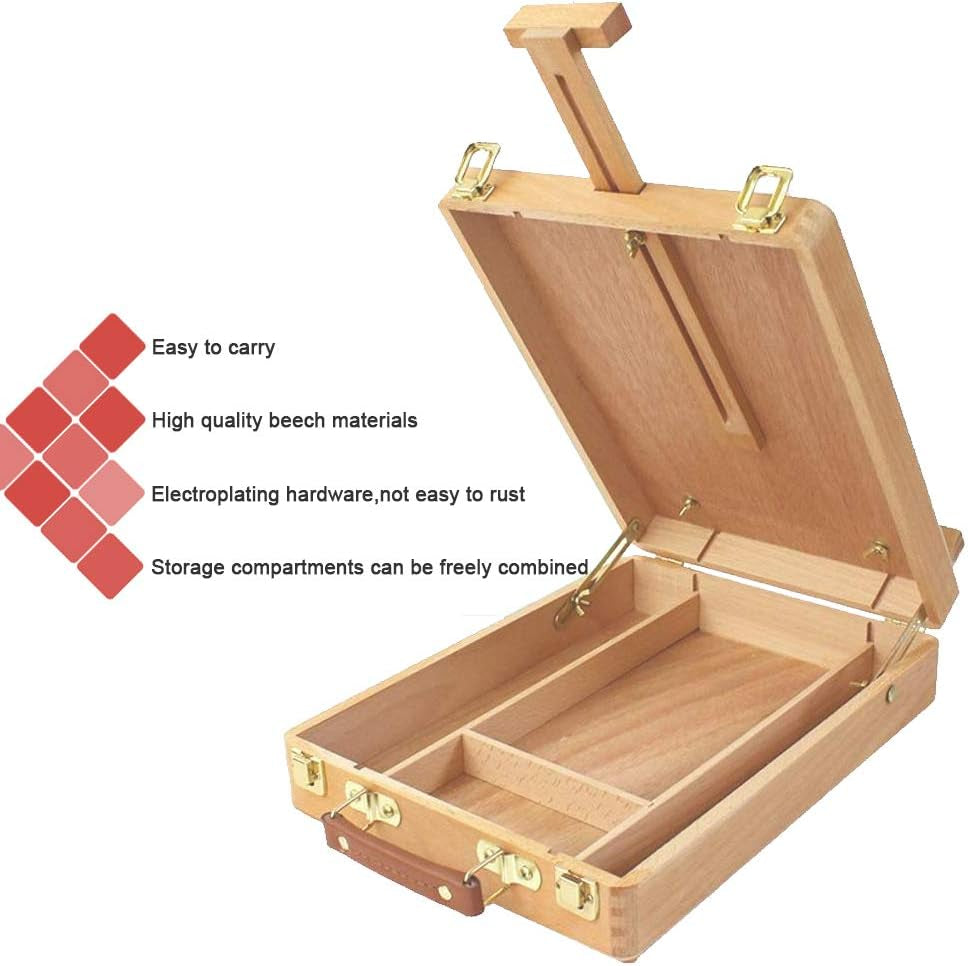 Premium Sketchbox Desktop Art Easel, Tabletop, Wooden for Painting, Student, Artist, Beginner