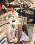 Tattoo Transfer Paper, 100 PCS Tattoo Stencil Paper for Tattooing, 4 Layers Stencil Transfer Paper, A4 Size