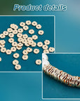 50PCS 14K Gold Plated Spacer Beads, 8Mm Flat round Metal Beads Brass Wavy Disc Beads Jewelry Loose Beads for DIY Bracelet Necklace Earring Craft Supplies, Hole: 1.2Mm