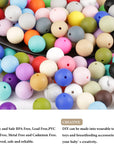 300Pcs 15Mm Silicone Beads, 30 Mixed Silicone Beads Bulk round Silicone Beads for Keychain Making Kit Rubber Silicone Focal Beads Loose Beads for Necklace Bracelet Lanyard Making (15Mm-300Pc)
