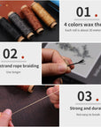Leather Sewing Kit, Leather Stitching Kit, Leather Working Kit with Leather Needles, Sewing Awl, Waxed Thread, Leather Upholstery Repair Kit, Sewing Tools for Hand Stitching DIY Leather Craft