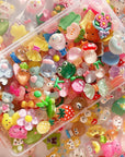 60Pcs Slime Charms Cute Set, Bulk Mixed Resin Charms Set Ornament Scrapbooking