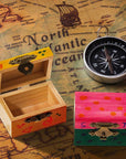 20 Pcs Unfinished Treasure Chest Box Small Wooden Box Mini Treasure Box with Locking Clasp Pirate Chest Party Favors for DIY Crafts Home Decor Props, 2.3 X 1.5 X 1.5 Inch