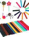 1000PCS Wax Craft Sticks Bendable Sticky Wax Yarn Sticks in 13 Colors with Blue Storage Bag for Kids DIY Art Supplies
