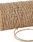 Paper String, 328 Feet 2Mm Craft Raffia Ribbon for Gift Wrapping, Natural Raffia Yarn for Crocheting, Crafting, Packing