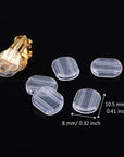 100 Pieces 4 Size Earring Pads Silicone Comfort Earring Cushions for Clips on Earrings, Clear