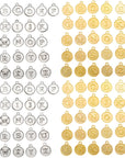 A-Z Metal Letter Charms for Jewelry Making, 200Pcs/104Pcs, Capital Alphabet Initial Charms