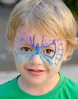 31 Pieces Face Stencils Kit, 17 Reusable Large Face Paint Stencils, 4 Small Stick Paint Stencils and 10 Pieces Painting Brushes for Kids Face Painting, Tattoo Stencils, Holiday Halloween Makeup