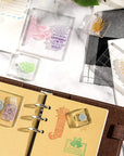 6 Pieces Acrylic Stamp Block Clear Stamping Tools Set with Grid Lines for Scrapbooking Crafts Card Making, Assorted Sizes