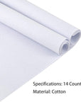 2 Pieces 14 Count Big Size White Aida Cross Stitch Fabric, Classic Reserve Aida Cloth, 19.6 X 21.6 Inch