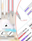 36 Pieces Heat Erasable Pens Set Includes 10 Pieces Heat Erasable Fabric Marking Pens Heat Erase Pens with 25 Pieces Refills and Pen Storage Bag for Quilting Sewing and Dressmaking