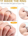 Ring Size Adjuster Loose Rings Adjuster Invisible Ring Sizer with Clean Cloth for Wide Ring Fixing, 5 Sheets (85 Pieces Totally)