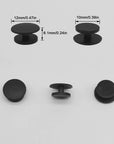 200 Pack Plastic Button Black Buckle Charm Backs DIY Shoe Charm Accessories for Flat Shoe and Wristband Charms Back Ornaments 10 * 12Mm Black round Buttons (200)