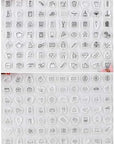 2 Sheets Daily Life Pattern Clear Stamps for Card Making Decoration and DIY Scrapbooking