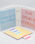 Cookie Stencil Storage Binder, Stamp & Die Cut Storage Binder with 50 Clear Sheet Protectors Holds 6"X6" Size - Clear Binder with D-Rings for Scrapbooking Die-Cuts, Embossing Folders Organizer