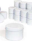 Candle Tins 8Oz, 24 Piece Candle Tin Cans Bulk Candle Containers for Candle Making Supplies Wholesale Candle Tins - Black