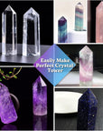 Crystal Tower Resin Molds, Large Point Silicone Molds for Resin, 3 Different Sizes Epoxy Resin Molds for DIY Flower Preservation, Faux Quartz Healing Crystal, Home Decors