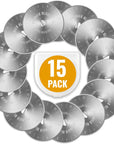 45Mm Rotary Cutter Blades - (15 Pack) Fits Fiskars, Olfa, Martelli Blades and More - Studio Fabric Cutter Wheel for Fabric & Paper