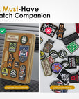 Patch Display Board, Flip-Page Patch Book with Metal Removable Ring Binders, Tactical Patches Booklet Organizer for Patch, Military Patch Collections(No Patches Included), Coyote Brown