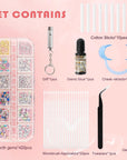 Tooth Gem Kit, DIY Crystals Jewelry Kit, 420PCS 24 Shapes Professional Fashionable Tooth Gems, Teeth Jewelry Starter Kit, Transparent