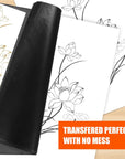 50 Sheets Carbon Paper Black Graphite Paper Transfer Tracing Paper and 5 Pieces Ball Embossing Styluses for Wood, Paper, Canvas and Other Art Craft Surfaces, 8.3 by 11.8 Inch