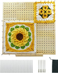12.4 Inches Crochet Blocking Board with 40 Pins, Blocking Board for Crocheting, Granny Square Blocking Board, Wooden Blocking Mats for Crochet, Blocking Board, Blocking Mats for Knitting