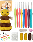 Crochet Kit for Beginners, Crochet Hooks Animal Kit Complete DIY Kit with Pre-Started Tape Yarn & Step-By-Step Video Tutorials, Knitting Starter Kit Crochet Gifts for Adults