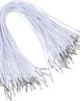 50PCS Elastic Barbed Cords Loop Stretch round String with Metal Barbs Fastener