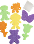 22645 Fuse Bead Pegboards 7-Pack-Boy/Girl/Bear/Monkey/Butterfly/2 Flowers