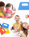 8 PCS Plastic Scraper Tools DIY Line Graffiti Tools Colored Plastic Paint Scrapers for Toddlers Kids Paint Crafts DIY Line Graffiti