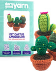 - Crochet Kit for Beginners to Intermediate | Cactus DIY Crochet Amigurumi - Crochet Kit Include Pattern, Yarn, Crochet Hook, Stuffing and Knitting Needles