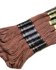 Pack of 12 Premium Embroidery Thread | 100% Egyptian Cotton Premium Skeins | Cross Stitch Embroidery Floss | Oeko TEX Certified Stranded Cotton | (Medium Brown 358)