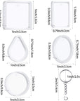 Silicone Resin Keychain Mold Set, Jewelry Pendant Casting Mold DIY Epoxy Keychain Mold with Keychain Rings, Dried Flower and round Sequins for DIY Craft Making Supplies, 67 Pieces