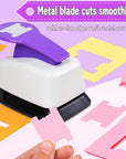 Tab Punch, Tab Paper Punch, 1.5 Inch Tab Puncher for Paper Crafts, File Tab Puncher, File Label Puncher, Tab Punch Tool for Calendars, Planner Inserts, Scrapbooking, Foldable File Label