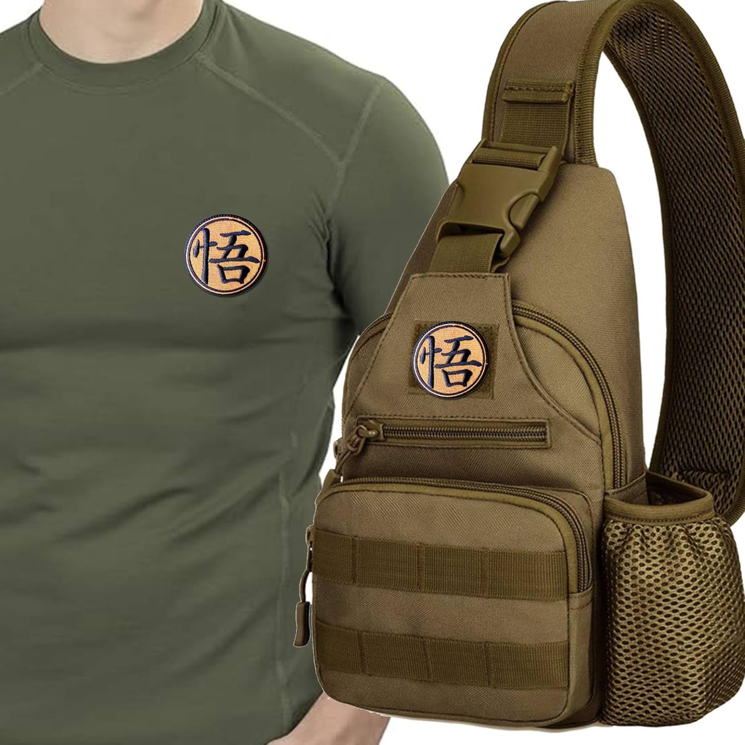 Military Morale Tactical Anime Patch, Embroidered Applique Attachment Fastener Hook and Loop on Tactical Cap Jackets