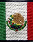 Patches Mexico Flag Embroidered Mexican Applique Hook & Loop National Emblem