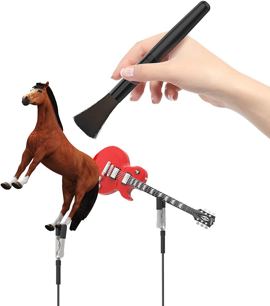 Model Painting Stand Base (19 X 14 Holes) and 25PCS Alligator Clip Sticks Set (With Sturdy Rubber Tips) Modeling Tools for Airbrush Spray, for Gundam Model Parts Holder (7.87 X 5.9Inch)