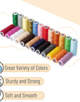 - Sewing Threads Kit, 24 Pcs, 92 Yards per Spool, 24 Colors Polyester Threads for Sewing, Sewing Thread, Thread for Sewing, Sewing Threads for Sewing, Polyester Thread