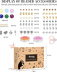 8Mm Glass Beads Bracelet Making Kit 1600PCS, Crystal round Beads for Jewelry Making, 24 Colors 3 Box Bracelet Beads DIY Craft for Teen Adults