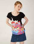 Biggdesign Owl and City Crew Neck T-Shirt