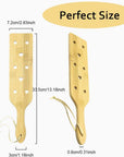Bamboo Wood Paddle Lightweight Wooden Paddle with Airflow Holes, 13.3 Inch
