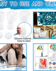 7 Pcs Paint Pour Cup Bundle 3 Pcs Acrylic Paint Pouring Cup Multi Channel Split Cup for Paint Pouring 2 Pcs Large Open Cup 2Pcs Flower Pour Cup for DIY Making Resin Acrylic Paint, White