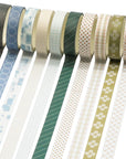 40 Rolls of Slim Washi Tape Gift Box Set, Decorative Paper Tapes 10 Mm Wide for Scrapbooking, DIY Arts and Crafts, Bullet Journal, Planner, Junk Journal, Notebooks (Minimalist)