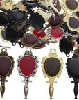 Baroque 64Pcs Assorted Gold Black Red Rose Skull Enamel Charms Coffin Cross Halloween Charm Pendant DIY for Earrings Necklace Bracelet Jewelry Making and Crafting