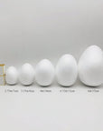 Foam Eggs 6Pcs 6 Inch (15Cm) White Craft Polystyrene Eggs Smooth for Spring Easter Halloween Christmas Holiday Crafts Making Handmade DIY Painting School Projects