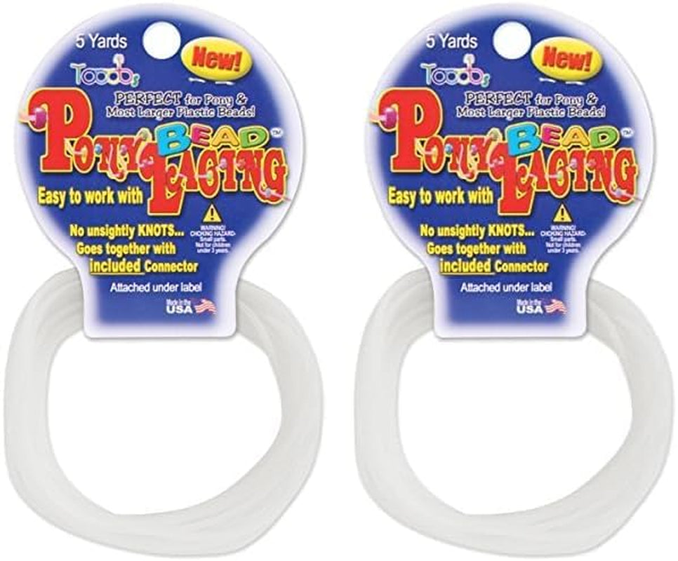 Pony Bead Lacing 2Mmx5Yd-Frosted, 1 Count (Pack of 1), Frosted