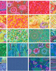 Kaffe Fassett Classics plus Rainbow 5" Charm Pack for Free Spirit Fabrics 42 5" Fabric Squares