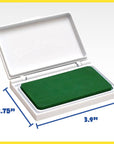 Washable Stamp Pad - Green - Non-Toxic - Fade Resistant - Perfect for Scrapbooks, Posters and Cards