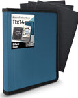 11X17 Art Portfolio Binder with Mounting Paper - (Ruby) Large Portfolio Folder for Artwork Displays 48 Pages, 11 X 17 Presentation Folder with Plastic Sleeves, Portfolio Binder Organizer