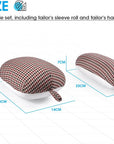 Tailor’S Ham and Seam Roll Set – Premium Tailors Ham for Ironing – Professional Pressing Tools – Linen and Doll Cotton Press Ham for Ironing Smaller Curved Seam